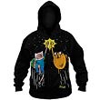 Adventure Time Space Fist Bump Black Zip-Up Hoodie
